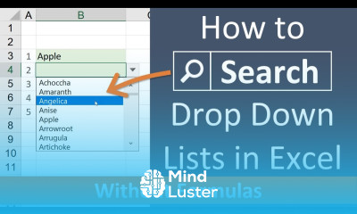 How To Search Drop Down Lists In Excel Using The List Search Add in