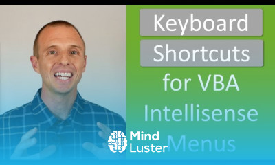 How To Use Keyboard Shortcuts For Vba Intellisense Drop down Menus