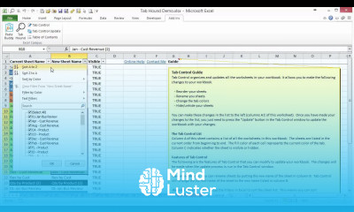 Tab Control Add in for Excel Organize and Manage Your Worksheets