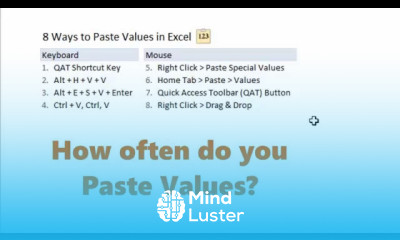 Paste Buddy Demo Keyboard Shortcuts for Excel s Paste Special Commands