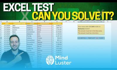 Solving a Excel Job Interview Test Question Count Ifs Function Practical Example