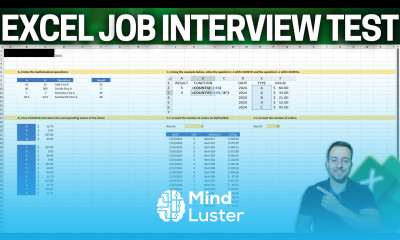 Can you solve this Excel Job Interview Test Vlookup CountIf CountA etc