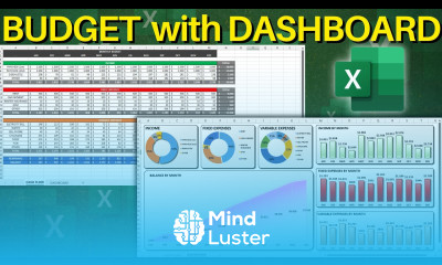 How to Make a Monthly Budget Spreadsheet with Dasboard in Excel Step by Step
