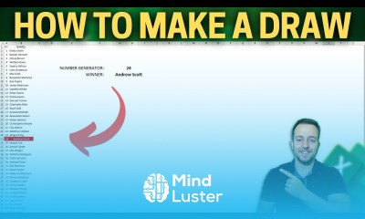 How to Draw a Winner From a List of Names in Excel RandBetween and Vlookup