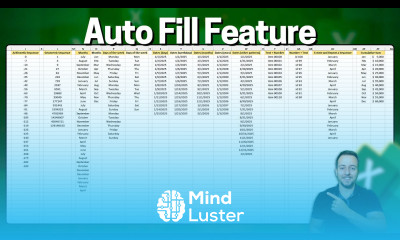 Excel Auto Fill Tutorial Sequences with Texts Numbers Dates Weeks Formulas Data Set