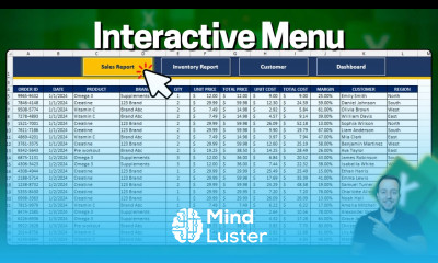 Interactive Navigation Menu Excel with Buttons to Switch Between Sheets