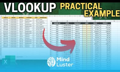 How to use Vlookup Function to Solve a Real Problem in 5 Minutes Practical Excel Example