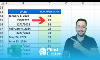 How Many Days Are There in the Month Excel Functions DAY EOMONTH and TODAY