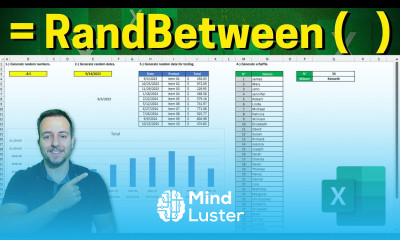 RandBetween Function in Excel to create Raffles Random Datasets Numbers Dates etc