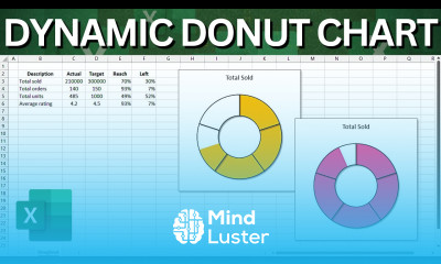 How to Make a Progressive Donut Chart in Excel Automatic and Moderning Look Chart