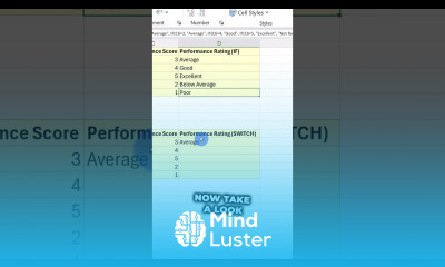 Replace IF function with Switch Function in Excel