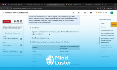 Create an Internal Load Balancer GSP216