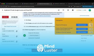 Implement Private Google Access and Cloud NAT