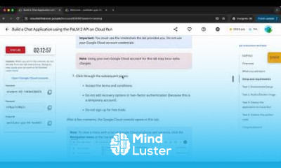 Build a Chat Application using the PaLM 2 API on Cloud Run GSP1201