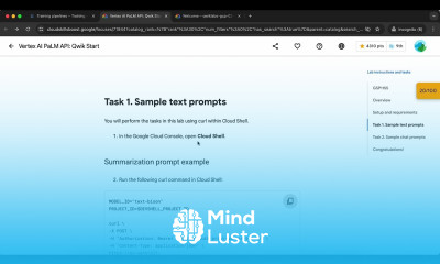 Vertex AI PaLM API Qwik Start GSP1155