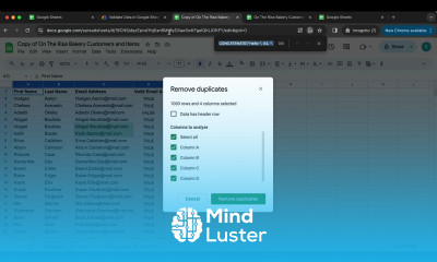 Validate Data in Google Sheets GSP1062