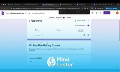 Use Google Forms with Google Sheets GSP1064