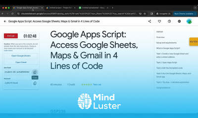 Google Apps Script Access Google Sheets Maps Gmail in 4 Lines of Code GSP235