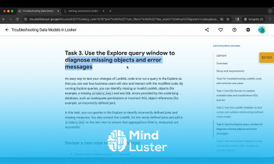 Troubleshooting Data Models in Looker GSP1019