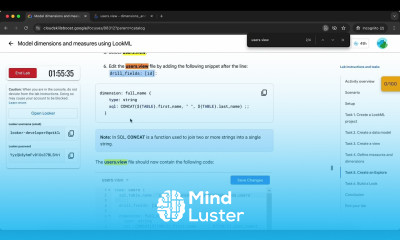 Model dimensions and measures using LookML