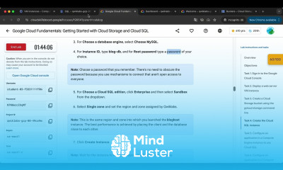 Google Cloud Fundamentals Getting Started with Cloud Storage and Cloud SQL