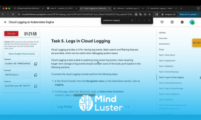 Cloud Logging on Kubernetes Engine GSP483