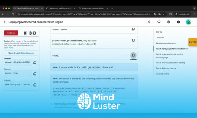 Deploying Memcached on Kubernetes Engine GSP116