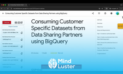Consuming Customer Specific Datasets from Data Sharing Partners using BigQuery GSP1043