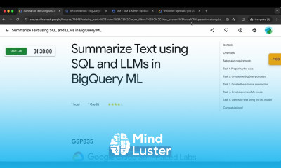 Summarize Text using SQL and LLMs in BigQuery ML GSP835