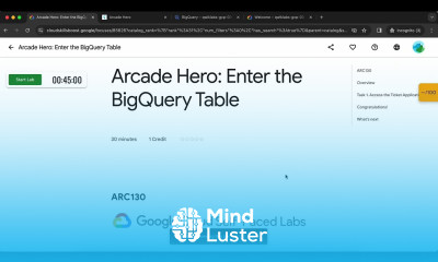 Arcade Hero Enter the BigQuery Table ARC130