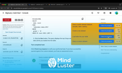 BigQuery Qwik Start Console GSP072