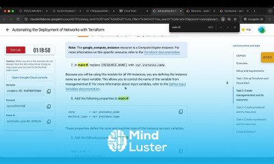 Automating the Deployment of Networks with Terraform GSP460