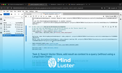 Build a Knowledge Based System with Vertex AI Vector Search LangChain and Gemini GSP1235