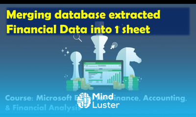 Merging database extracted financial data into 1 sheet Microsoft Excel for Accounting Finance