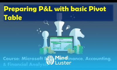 Preparing Profit Loss Statement with basic Pivot Table Microsoft Excel for Accounting Finance