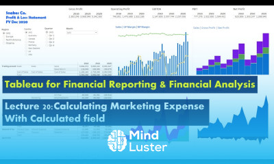 Lecture 20 Calculating Marketing expense with Calculated field Course Tableau for FA FR