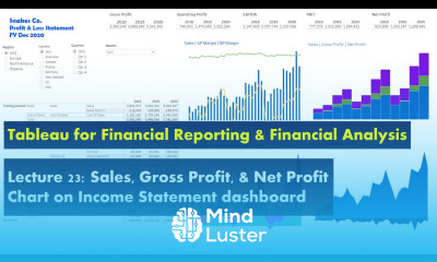 Lecture 23 Income Statement dashboard Sales Gross Profit and NP Chart Course Tableau for FR FA