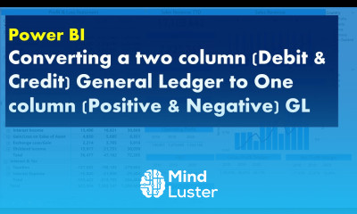 Converting two column debit credit General Ledger or TB to One column positive negative