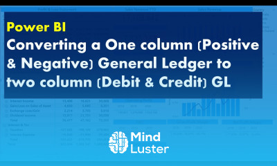 Converting Single Column Positive Negative values GL to Debit Credit Power BI