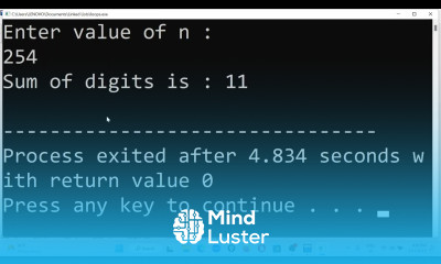 9 Sum of Digits in a Given Number A Step by Step Guide in C Programmingr