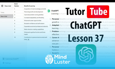 ChatGPT Lesson 37 Generating CV
