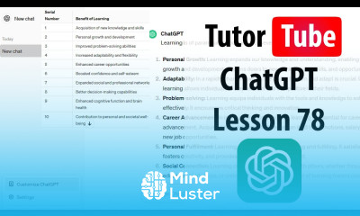 Learn ChatGPT Lesson 78 Data Analyst - Mind Luster