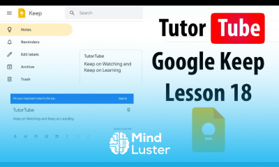 Google Keep Tutorial Lesson 18 Settings