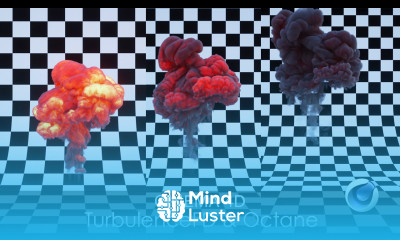 C4D Fire Animation Turbulence FD Octane Render 