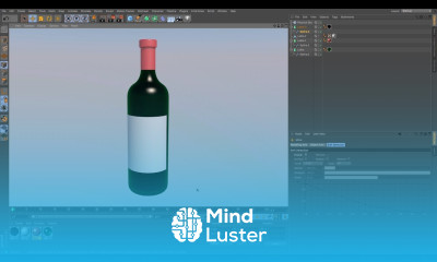 Cinema 4D Tutorial How to Create a Bottle Part 3 3 Adding Liquid Labels and Caps