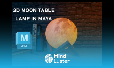 create 3D moon lamp light in Maya Maya Modeling Lighting Arnold Renderer Maya 2023