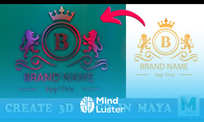 how to create 3d logo In maya Maya Tutorial