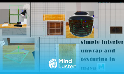 Simple interior unwrap texturing Maya Modelling Texturing Maya 2022