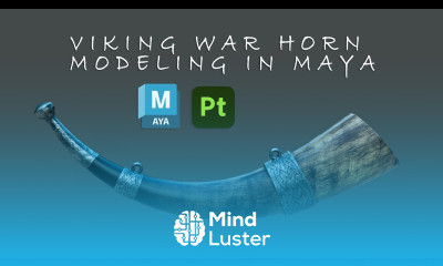 War Horn Modeling Texturing using Maya Substance 3D Painter Maya 2023 Substance Painter