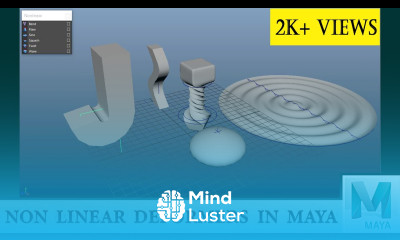 how to use Nonlinear Deformers for modelling or animation in Maya MAYA Tutorial for beginners